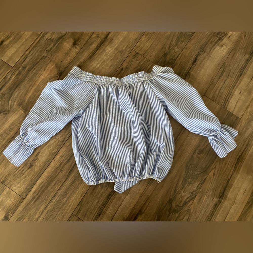 Off-Shoulder Stripe Nautica Like Top - Sz M